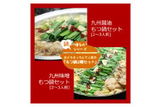 【全6回定期便】【博多鍋セット1】一番人気のもつ鍋2種セット「九州醤油もつ鍋」と「九州味噌もつ鍋」計4～6人前《築上町》【株式会社ベネフィス】 [ABDF177] 132000円