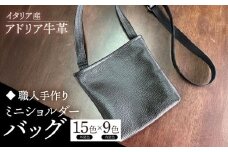 【職人手作り】イタリア産 アドリア牛革 ミニショルダーバッグ（135通りの組み合わせ）《築上町》【たけもとかばん】 革製品 レザー 牛革 [ABAM055]