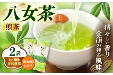 【全3回定期便】八女茶(上)煎茶 100g×2袋《築上町》【株式会社木村食品(千代海苔株式会社)】お茶 茶 緑茶 ギフト [ABEI039]