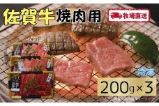 佐賀牛焼肉用600g（200g×3）［A0102-0009］