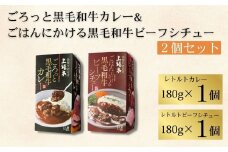 ごろっと黒毛和牛カレー&ごはんにかける黒毛和牛ビーフシチュー2個セット［A0161-0008］