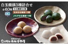 冷凍）白玉饅頭3種詰合せ 60個セット［A0098-0003］