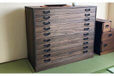 桐たんす 時代仕上げ総桐タンス 10段：C298-001