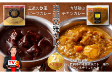 白山文雅カレー２種セット（ビーフ・チキン）：B110-026