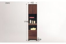 45幅ランドリー隙間収納（BR）【諸富家具】：C129-003