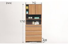 75幅サニタリー隙間収納（NA）【諸富家具】：C166-003