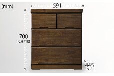 60-3LC収納家具（BR）【諸富家具】：B790-001