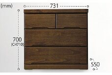 75-3LCD奥深 押入れ収納（BR）【諸富家具】：C113-009