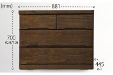 90-3LC収納家具（BR）【諸富家具】：C113-010