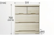 60-3LC収納家具（白）【諸富家具】：B790-003