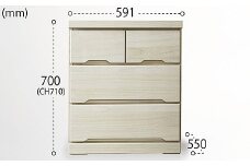 60-3LCD奥深 押入れ収納（白）【諸富家具】：B850-013