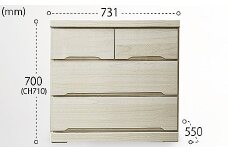 75-3LCD奥深 押入れ収納（白）【諸富家具】：C113-013