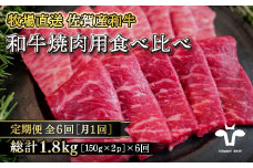 【定期便6回】【牧場直送】佐賀産黒毛和牛 和牛焼肉用 300g：B730-002