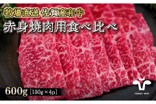 【牧場直送】佐賀産黒毛和牛 赤身焼肉用 600g：B220-009