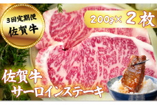 【定期便3回】佐賀牛サーロインステーキ 200g×2枚：B590-026