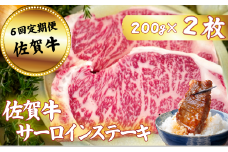 【定期便6回】佐賀牛サーロインステーキ 200g×2枚：C117-041