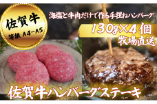 【牧場直送】佐賀牛ハンバーグステーキ 4個：B120-062