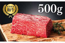 【牧場直送】佐賀産黒毛和牛 赤身ブロック肉 500g：B140-038