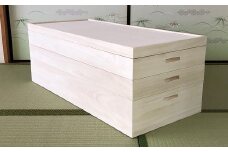 桐たんす 着物収納の定番 桐箱3段 KR-9M：B580-005