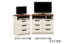 家具 TV台 収納 北欧風 90ミドルTV台ミライ【諸富家具】：C101-001