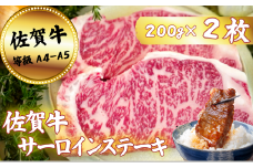 佐賀牛サーロインステーキ 200g×2枚：B200-064