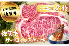 【定期便12回】佐賀牛サーロインステーキ 200g×2枚：C232-025