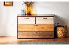チェスト 90cm幅3段 ルコッタ【諸富家具】：B870-002