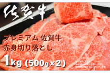 プレミアム佐賀牛 赤身切り落とし 500g×2P（計1kg）：B270-011