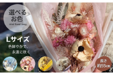 選べるお色ドライフラワーカラーブーケ Lサイズ：B570-004