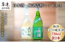 唐津地酒太閤 芳醇な辛口の特別純米酒と口当たり柔らかな梅酒 720ml各1本(計2本) 日本酒・梅酒芳醇セットA-4