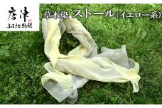 草木染/ストール(イエロー系) 1枚 一年中使え夏は汗を取り冬は首元の暖め 手染め