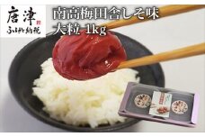 唐津七山 南高梅大粒しそ味 500g×2(合計1kg)「irodoriからつ四季の返礼品」山間から湧き出る澄んだ水をふんだんに含んだ土壌で栽培
