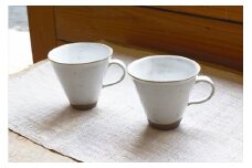 白マット コーヒーカップセット 唐津の焼物 食器 贈り物