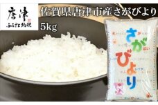 『先行予約』【令和6年産】佐賀県唐津市産さがびより 5kg 米の食味ランキング最高ランクの特A評価 冷めても美味しいのでお弁当やおにぎりに最適なお米