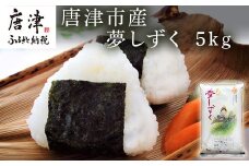 『先行予約』【令和6年産】佐賀県唐津市産夢しずく 5kg 程よい粘りと優れた食味 時間をかけてゆっくり精米することでふっくらつやつや炊き上がる