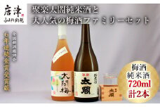 唐津地酒太閤 聚楽太閤純米酒と大人気の梅酒ファミリーセット 720ml各1本(計2本)