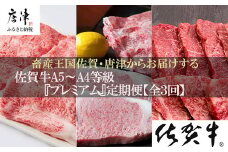 「定期便全3回」 佐賀牛 プレミアム定期便 寄附翌月から発送 リブローススライス400g×2 サーロイン300g×2 ももスライス400g ヒレ600g (合計2.4kg) A5～A4等級 ギフト 贈り物