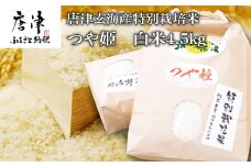 【令和6年産】唐津玄海産特別栽培米つや姫 白米4.5kg 粘りと柔らかさのバランスが良いお米 ギフト ごはん