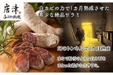 白カビの力で1カ月熟成させた希少な絶品サラミ【冷凍】幻の鉄道トンネルで長期熟成