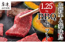 佐賀牛 華味鳥 九州産豚 BBQセット 3種 合計1.25kg アウトドア バーベキュー 牛肉 豚肉 鶏肉