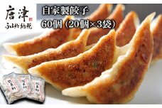 丹精込めた手仕込み自家製餃子たっぷり60個 小分け20個×3袋 老舗ラーメン店もう一つの主役!