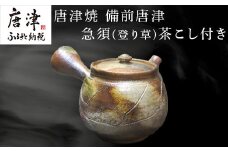 唐津焼 備前唐津 急須(登り草) 茶こし付き 茶器 きゅうす 日本茶 緑茶 ティーポット 食器 ギフト