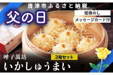 「父の日」呼子萬坊いかしゅうまい3箱セット＜A-3＞ 呼子名物 惣菜 ギフト用 贈り物用