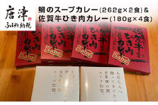 鯛のスープカレー(262g×2食)＆佐賀牛ひき肉カレー(180g×4食)セット レトルト 簡単 カレーライス 魚 挽肉 総菜 夜食「2024年 令和6年」