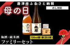「母の日」唐津地酒太閤 聚楽太閤純米酒と大人気の梅酒ファミリーセット 720ml各1本(計2本)
