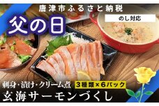 「父の日」玄海サーモンづくし(刺身用切身80g×2P 漬け70g×2P クリーム煮100g×2P) おさかな村 刺身 漬け丼 パスタ