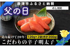 「父の日」辛子明太子 120g×3袋(合計360g) 明太子 めんたいこ 海鮮 魚卵 おつまみ ご飯のお供 ギフト 贈答用
