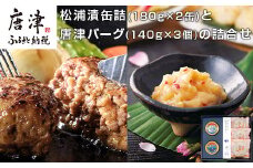 松浦漬缶詰(180g×2缶)と唐津バーグ(140g×3個)の詰合せ 総菜 おかず ご飯のおとも ギフト