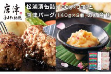 松浦漬小箱(180g×3箱)と唐津バーグ(140g×3個)の詰合せ 総菜 おかず ご飯のおとも ギフト