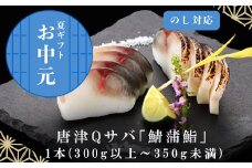 「お中元」生の新食感 唐津Qサバ「鯖蒲鮨」1本(300g以上～350g未満) さば 蒲鉾 かまぼこ おつまみ ギフト 鯖 サバ 唐津 Qサバ 鯖鮨 呼福 大志 水産 魚 海鮮 水産加工